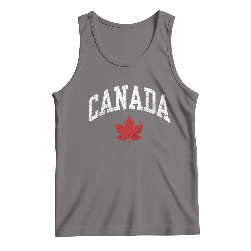 Canada Maple Leaf Tank Top Canadian Pride TS10 Deep Heather Print Your Wear
