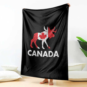 Canada Moose Maple Leaf Throw Blanket Canadian Pride TS10 Print Your Wear
