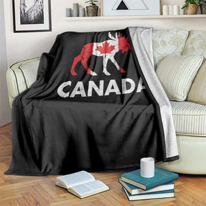 Canada Moose Maple Leaf Throw Blanket Canadian Pride TS10 Print Your Wear