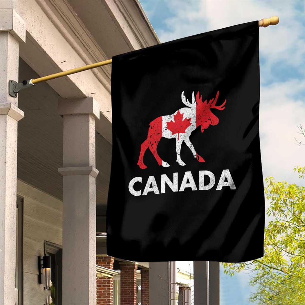 Canada Moose Maple Leaf Garden Flag Canadian Pride TS10 Print Your Wear