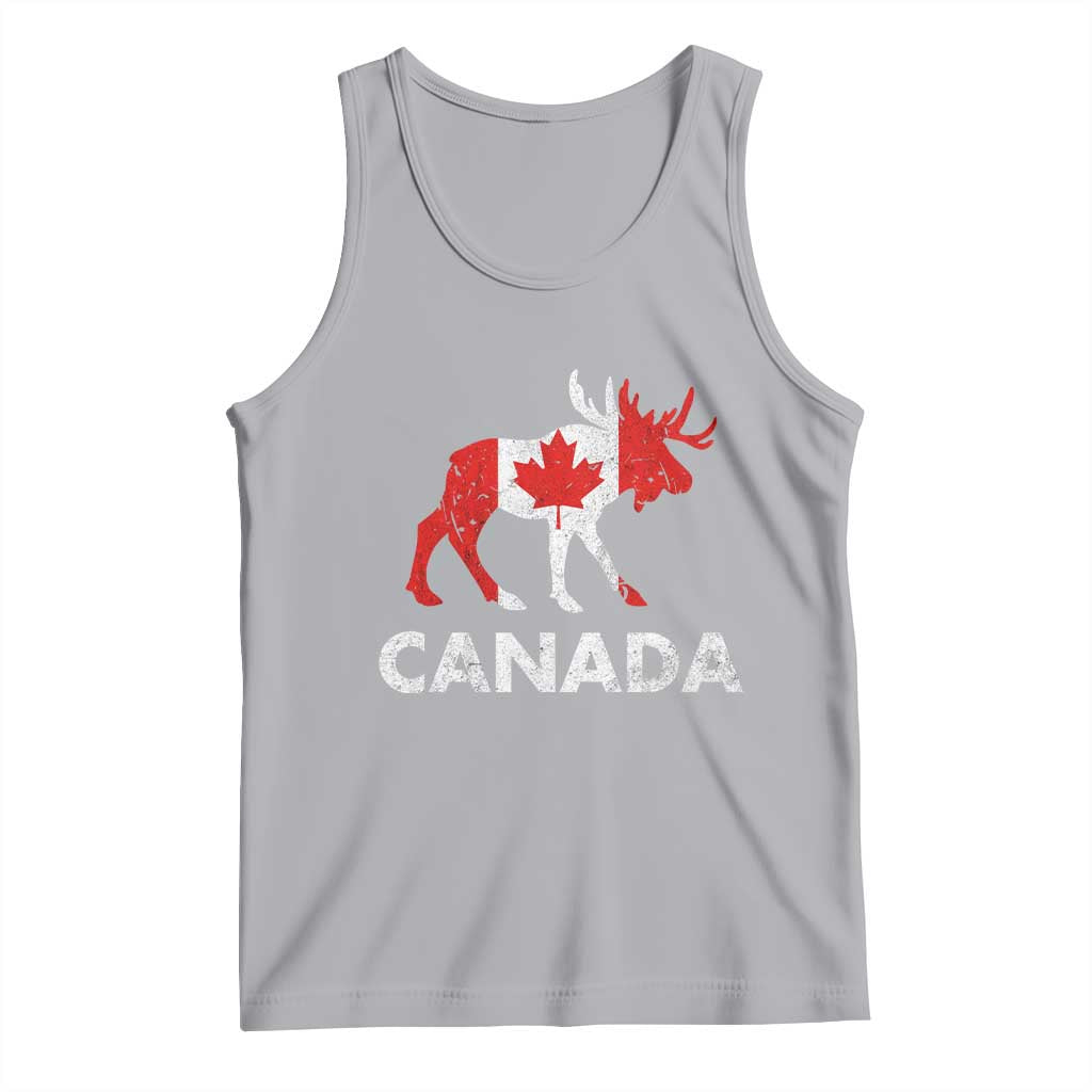 Canada Moose Maple Leaf Tank Top Canadian Pride TS10 Athletic Heather Print Your Wear