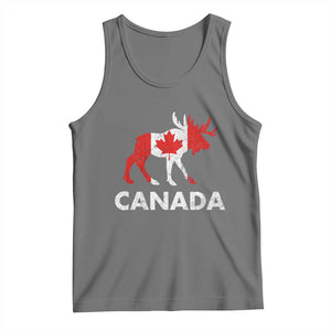 Canada Moose Maple Leaf Tank Top Canadian Pride TS10 Black Heather Print Your Wear