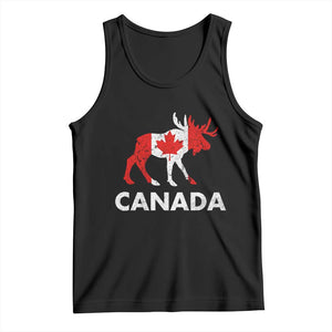 Canada Moose Maple Leaf Tank Top Canadian Pride TS10 Black Print Your Wear