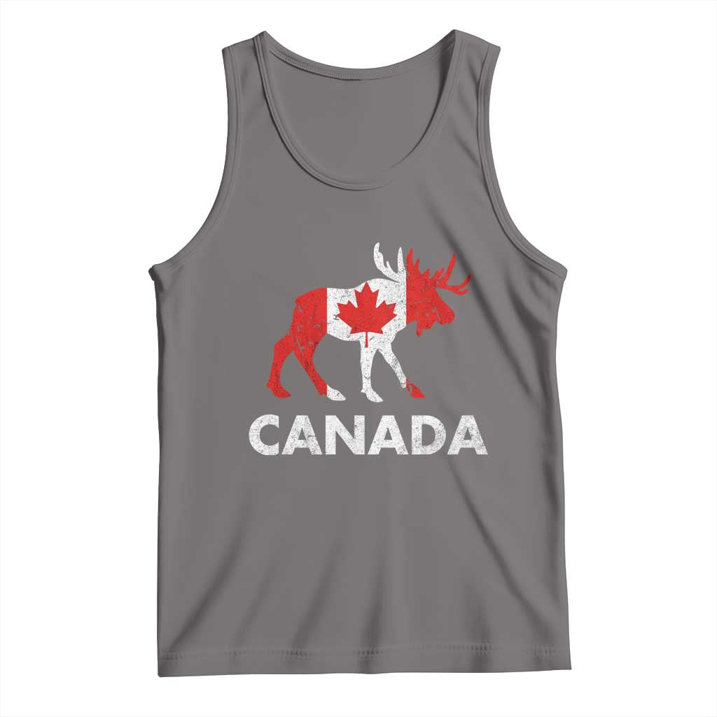 Canada Moose Maple Leaf Tank Top Canadian Pride TS10 Deep Heather Print Your Wear