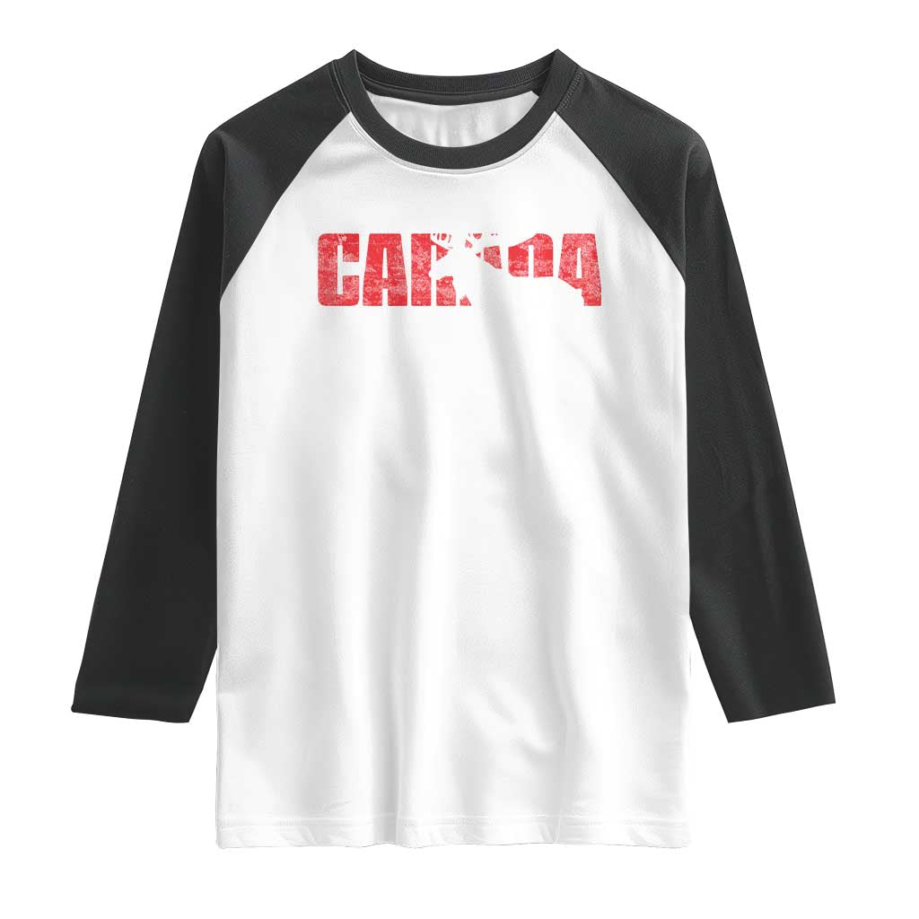 Canada Moose Raglan Shirt Canadian Pride TS10 White Black Print Your Wear