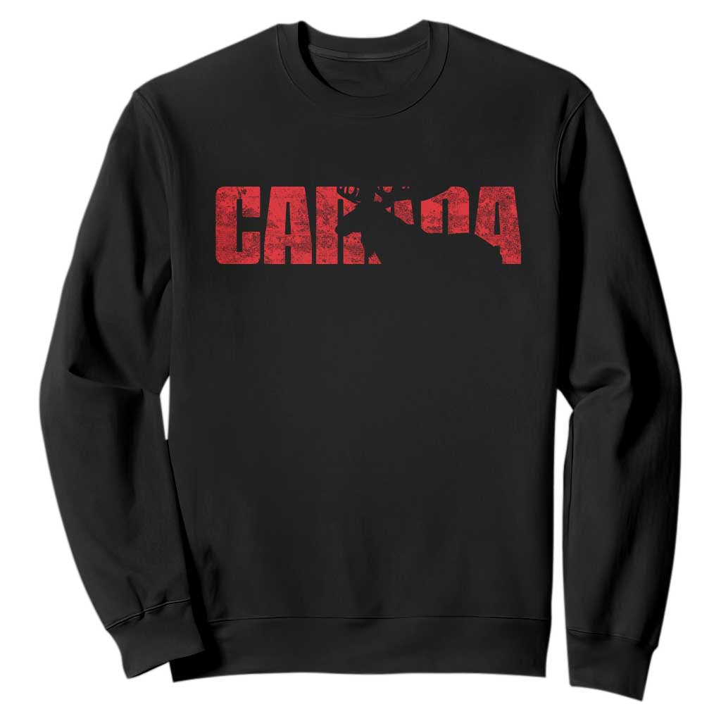 Canada Moose Sweatshirt Canadian Pride TS10 Black Print Your Wear