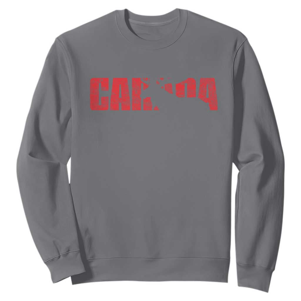 Canada Moose Sweatshirt Canadian Pride TS10 Charcoal Print Your Wear