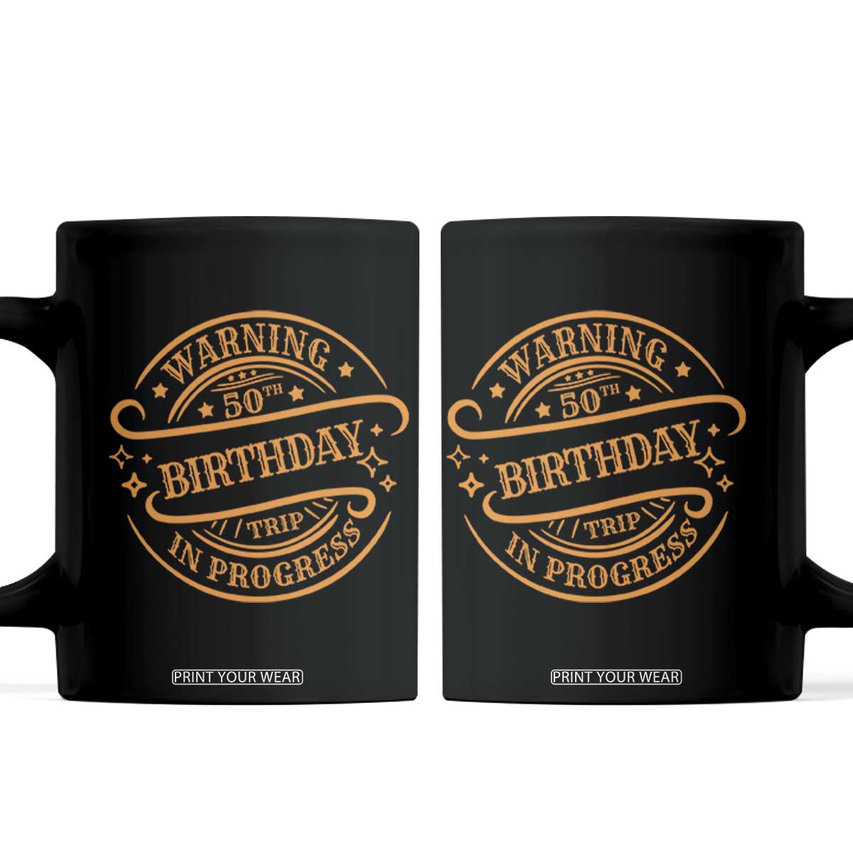 50th Birthday Trip Coffee Mug Retro Funny Milestone Vacation TS10 Black Print Your Wear