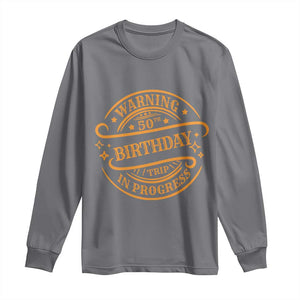 50th Birthday Trip Long Sleeve Shirt Retro Funny Milestone Vacation TS10 Charcoal Print Your Wear