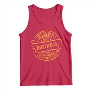 50th Birthday Trip Tank Top Retro Funny Milestone Vacation TS10 Red Print Your Wear