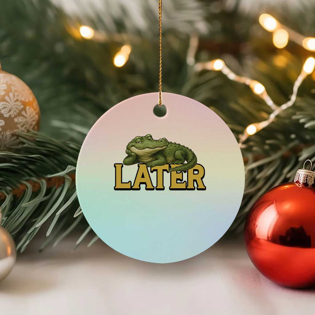 See You Later Alligator Ceramic Ornament Funny Teacher Meme Viral Quote TS10 1pc Pastel Print Your Wear