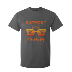Funny Drinking T Shirt For Kid Support Day Drinking Summer Beach Vacation TS10 Dark Heather Print Your Wear