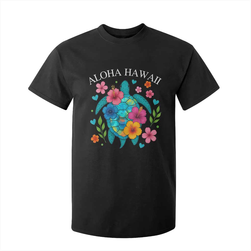 Aloha Hawaii T Shirt For Kid Sea Turtle Summer Hawaiian Island TS10 Black Print Your Wear