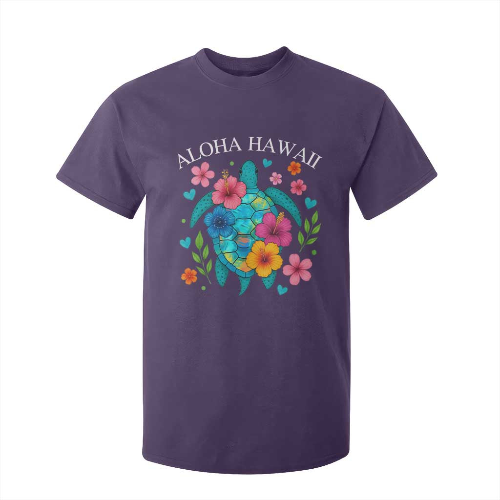 Aloha Hawaii T Shirt For Kid Sea Turtle Summer Hawaiian Island TS10 Purple Print Your Wear