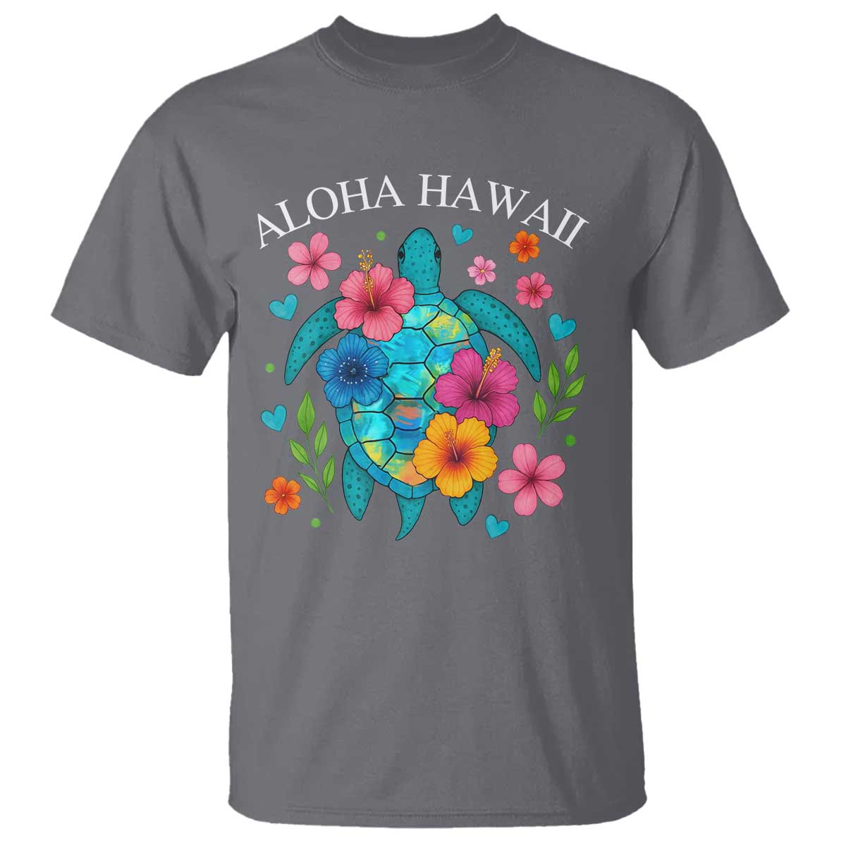 Aloha Hawaii T Shirt Sea Turtle Summer Hawaiian Island TS10 Charcoal Print Your Wear