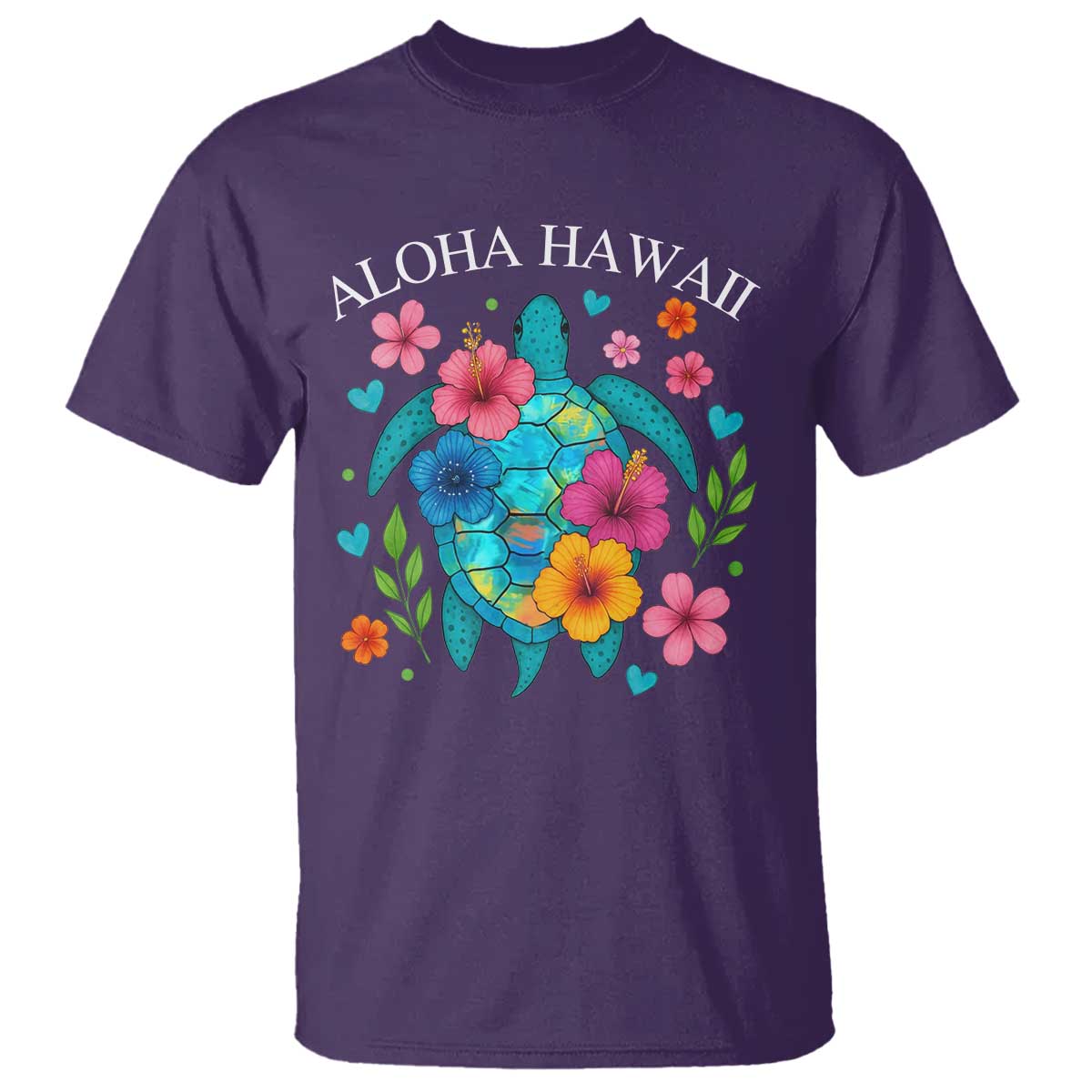 Aloha Hawaii T Shirt Sea Turtle Summer Hawaiian Island TS10 Purple Print Your Wear