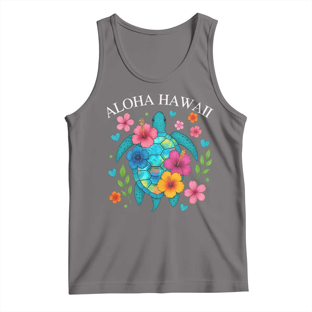 Aloha Hawaii Tank Top Sea Turtle Summer Hawaiian Island TS10 Deep Heather Print Your Wear