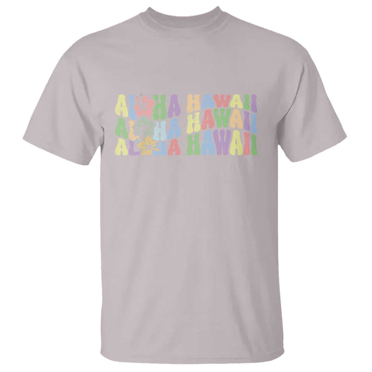 Aloha Hawaii T Shirt Flower Summer Hawaiian Island TS10 Ice Gray Print Your Wear