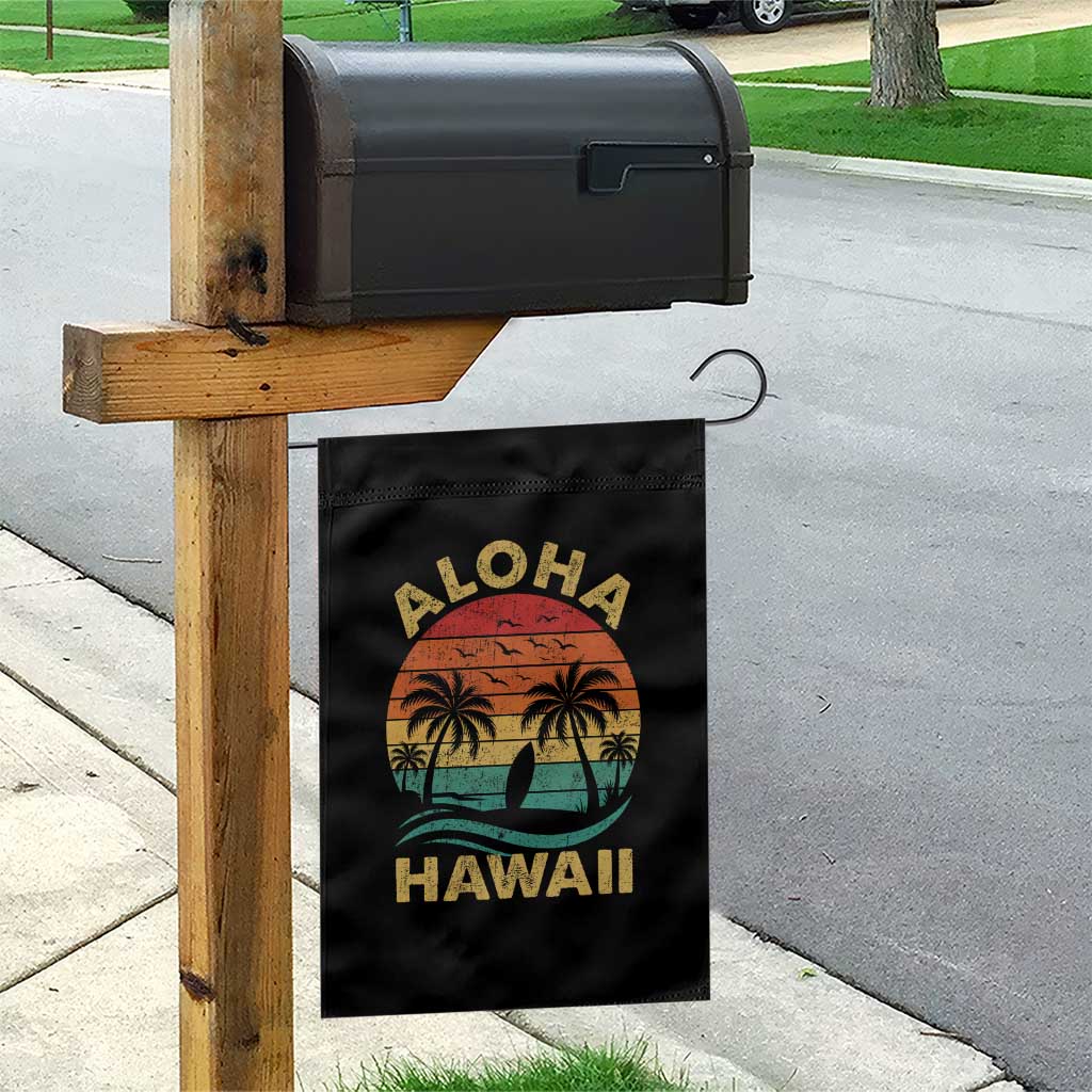 Aloha Hawaii Garden Flag Retro Hawaiian Island Palm Beach Surfboard Surf TS10 Print Your Wear