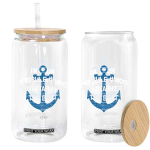 Funny Cruise Glass Can Rule #1 Dont Fall Off The Boat - Print Your Wear