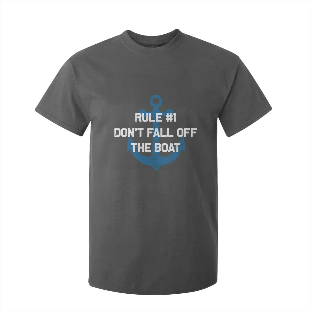 Funny Cruise T Shirt For Kid Rule #1 Dont Fall Off The Boat - Print Your Wear