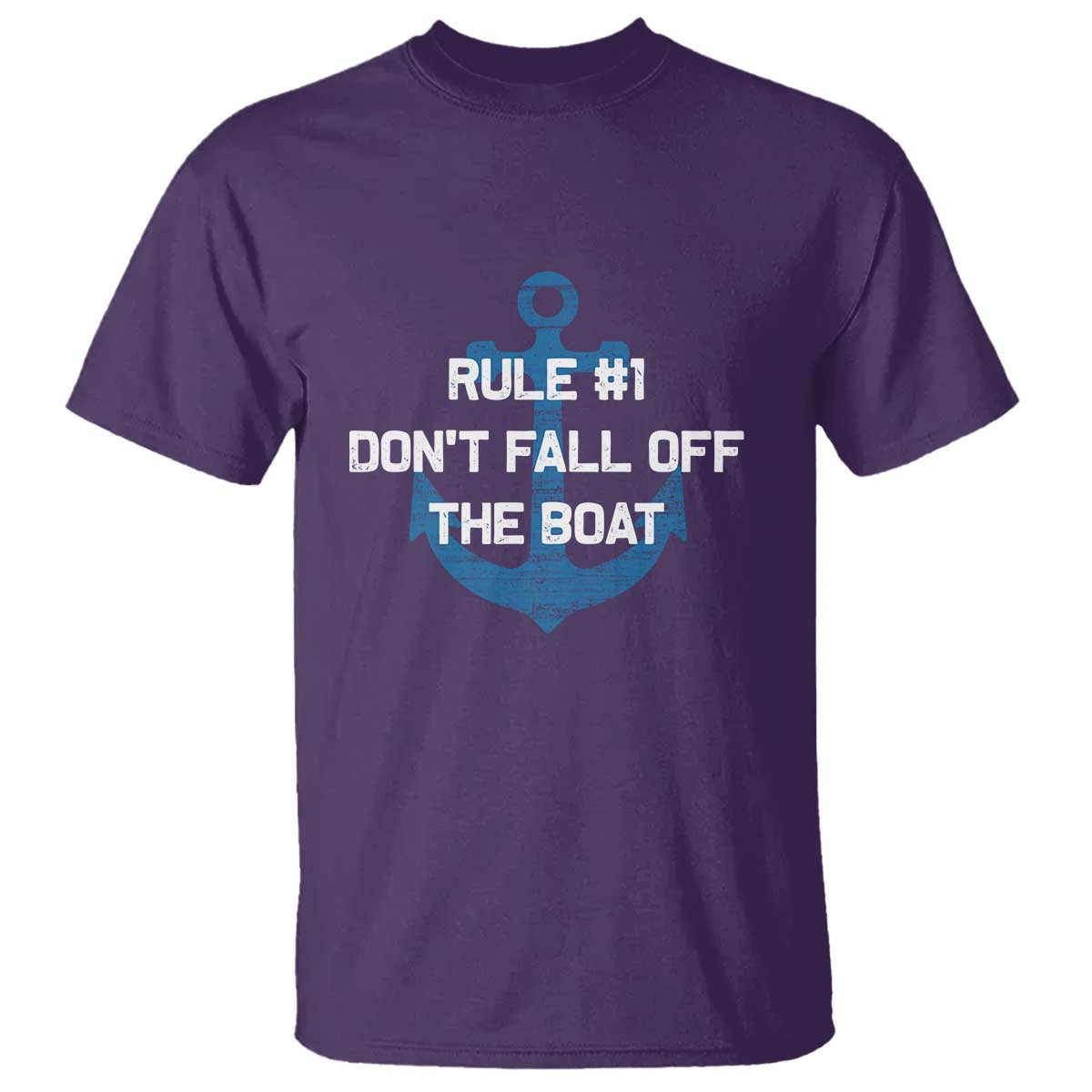 Funny Cruise T Shirt Rule #1 Dont Fall Off The Boat - Print Your Wear
