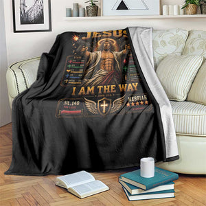 Jesus I Am the Way Character Stats RPG Books Throw Blanket TS10 Print Your Wear