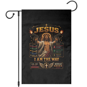 Jesus I Am the Way Character Stats RPG Books Garden Flag TS10 Black Print Your Wear