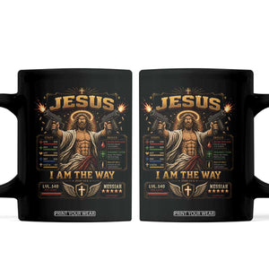 Jesus I Am the Way Character Stats RPG Books Coffee Mug TS10 Black Print Your Wear