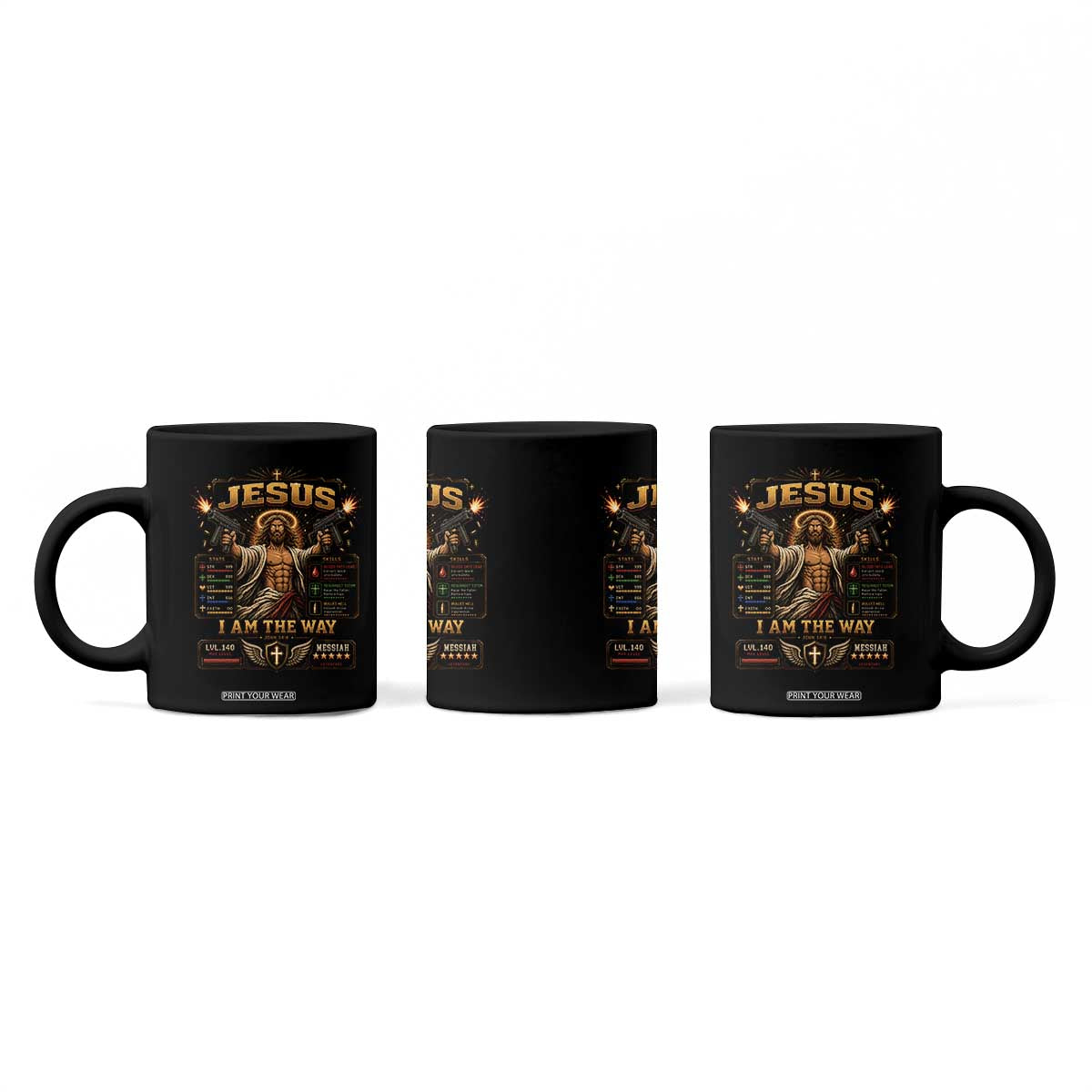 Jesus I Am the Way Character Stats RPG Books Coffee Mug TS10 Print Your Wear
