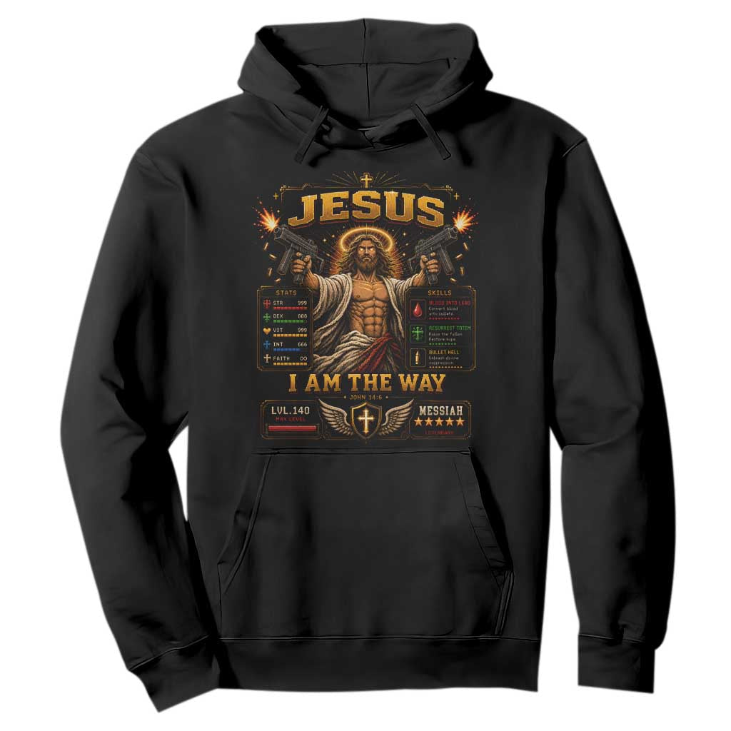 Jesus I Am the Way Character Stats RPG Books Hoodie TS10 Black Print Your Wear