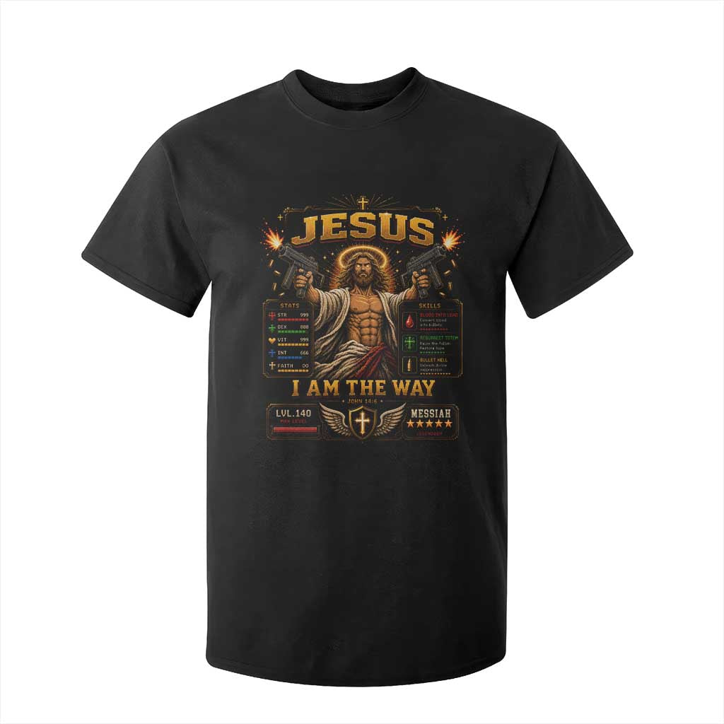 Jesus I Am the Way Character Stats RPG Books T Shirt For Kid TS10 Black Print Your Wear