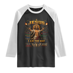 Jesus I Am the Way Character Stats RPG Books Raglan Shirt TS10 Black White Print Your Wear