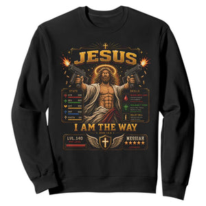 Jesus I Am the Way Character Stats RPG Books Sweatshirt TS10 Black Print Your Wear