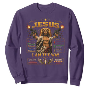 Jesus I Am the Way Character Stats RPG Books Sweatshirt TS10 Purple Print Your Wear