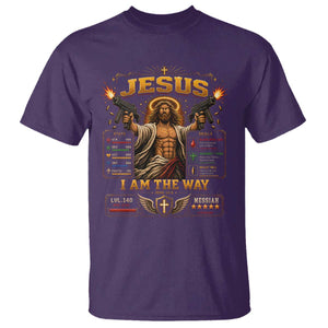 Jesus I Am the Way Character Stats RPG Books T Shirt TS10 Purple Print Your Wear