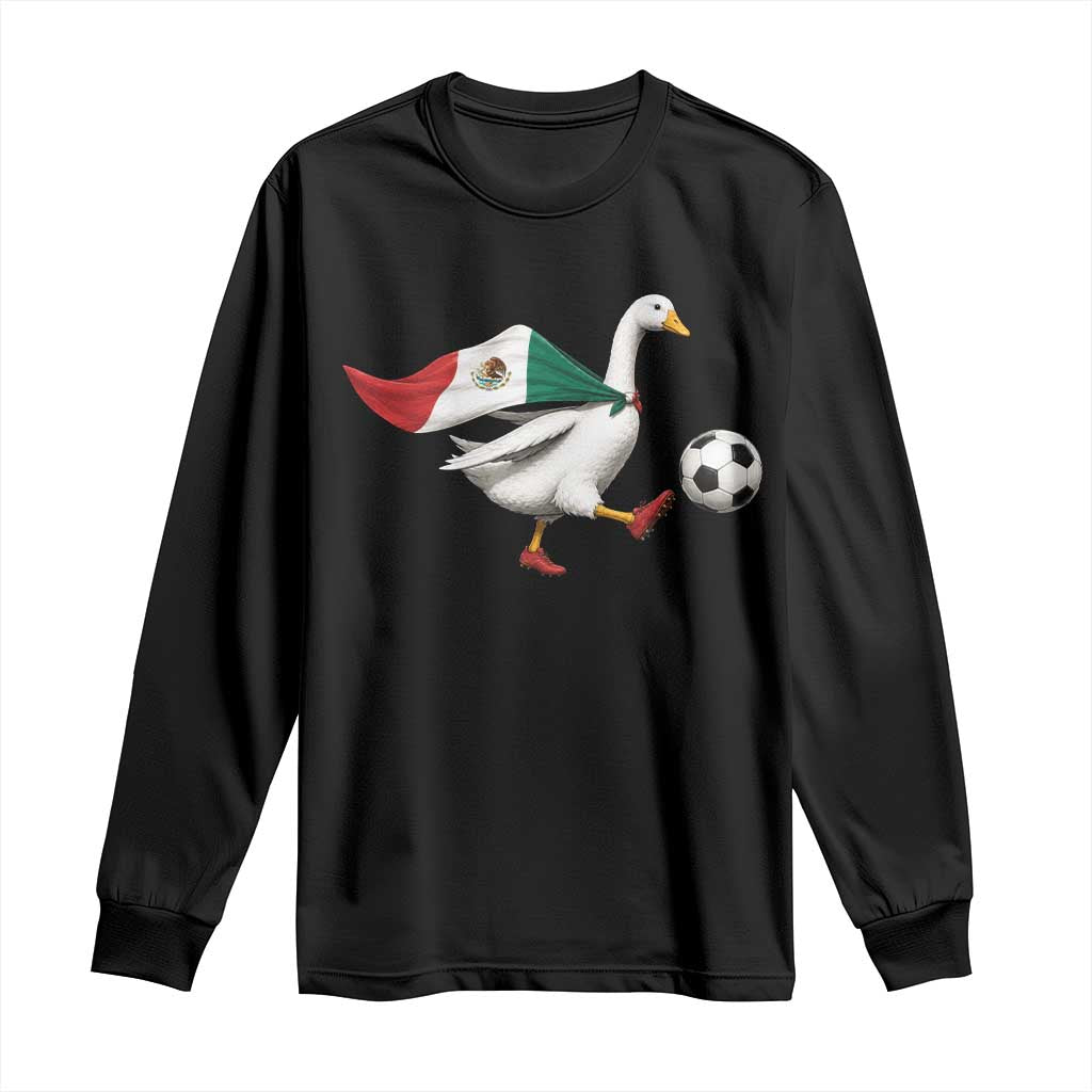 Mexico Soccer Goose Long Sleeve Shirt Mexico Futbol Fan TS10 Black Print Your Wear