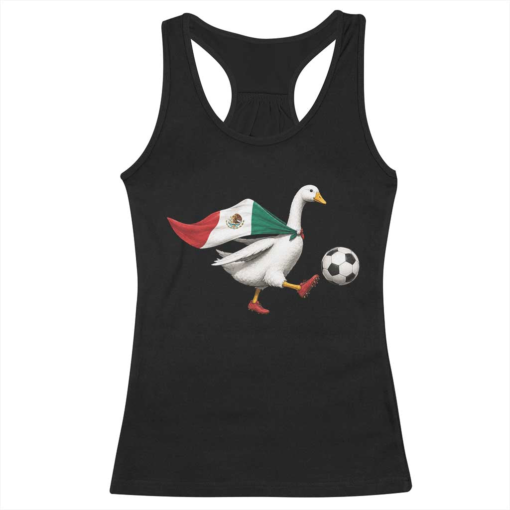 Mexico Soccer Goose Racerback Tank Top Mexico Futbol Fan TS10 Black Print Your Wear