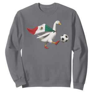 Mexico Soccer Goose Sweatshirt Mexico Futbol Fan TS10 Charcoal Print Your Wear