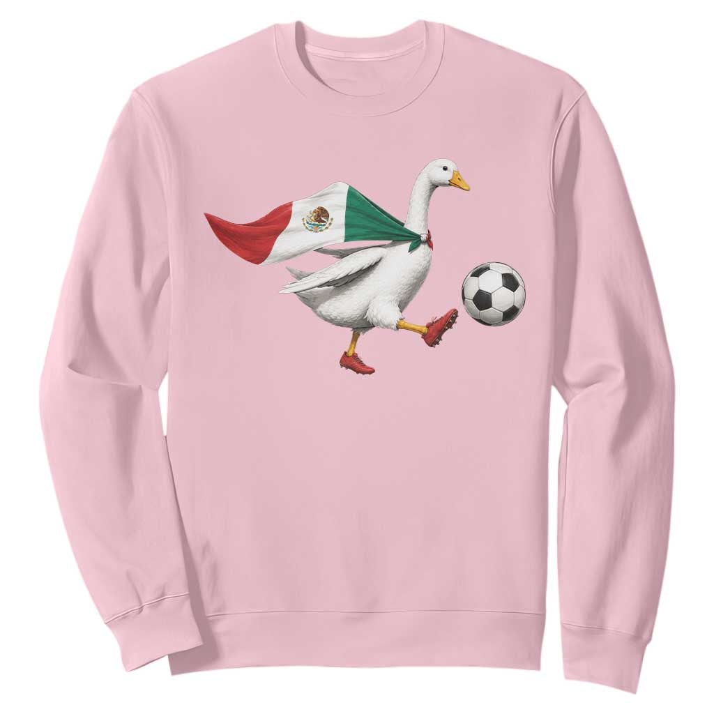Mexico Soccer Goose Sweatshirt Mexico Futbol Fan TS10 Light Pink Print Your Wear