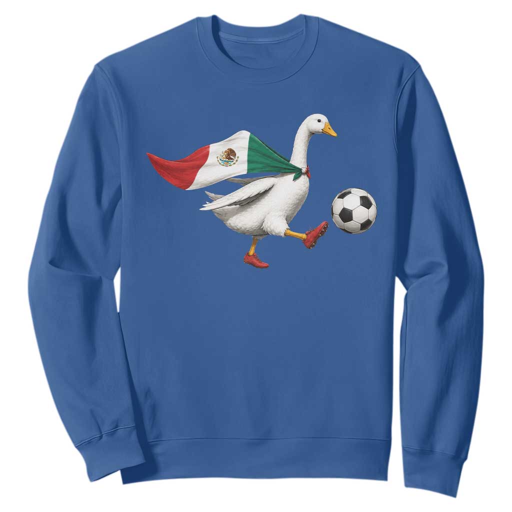 Mexico Soccer Goose Sweatshirt Mexico Futbol Fan TS10 Royal Blue Print Your Wear