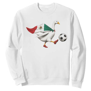Mexico Soccer Goose Sweatshirt Mexico Futbol Fan TS10 White Print Your Wear