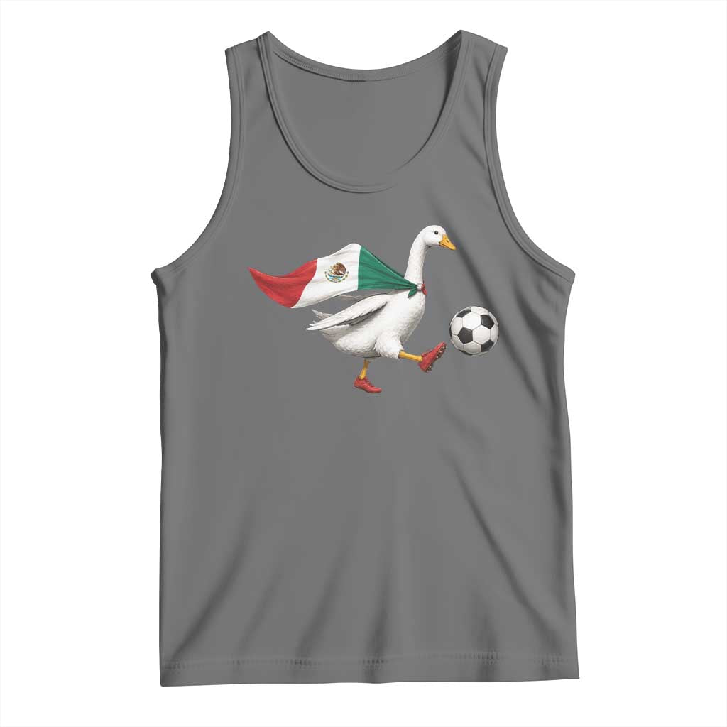 Mexico Soccer Goose Tank Top Mexico Futbol Fan TS10 Black Heather Print Your Wear