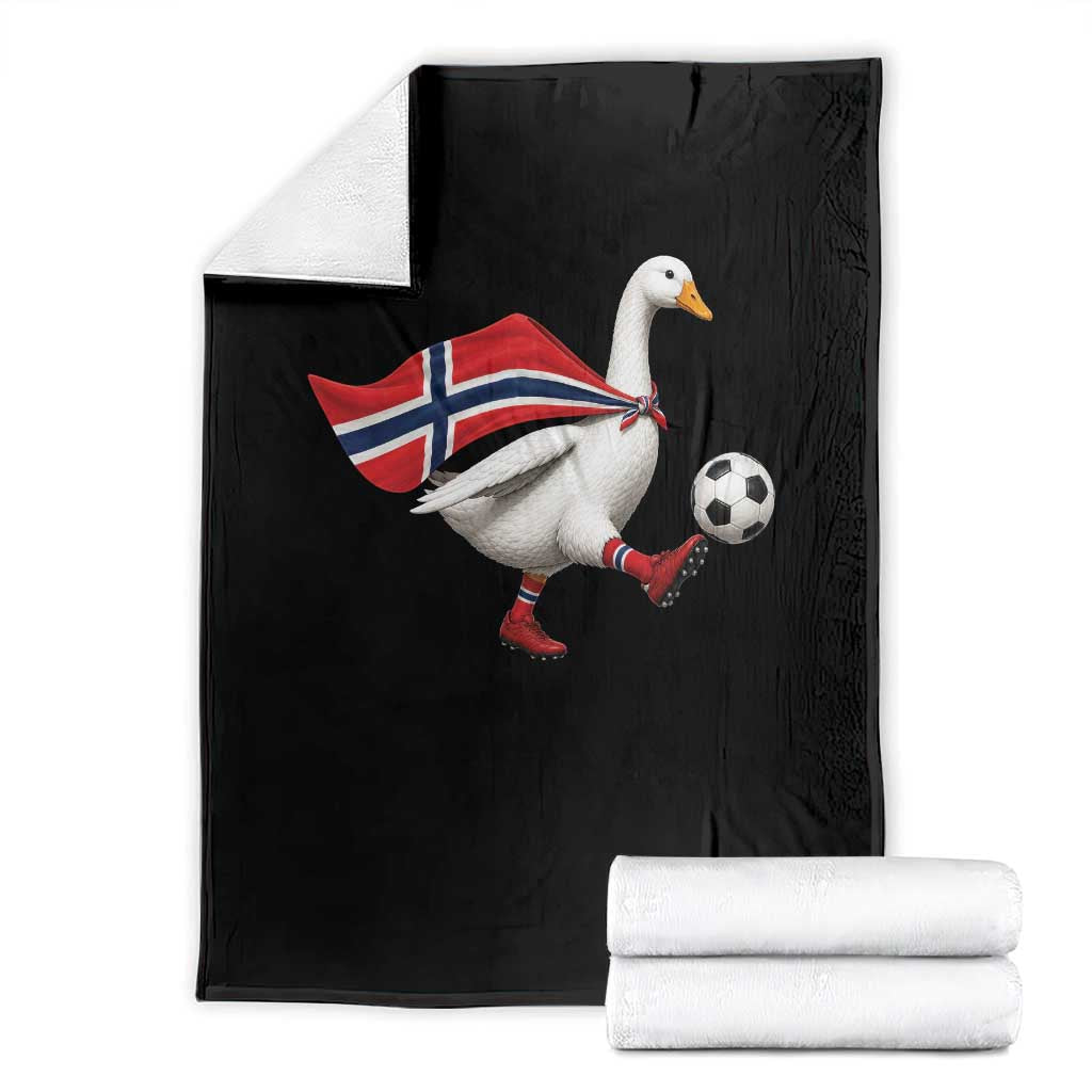 Norway Soccer Goose Throw Blanket Norwegian Flag Patriotic Football Fan Graphic TS10 Black Print Your Wear