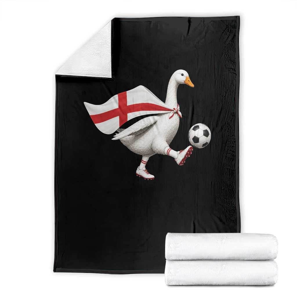England Soccer Goose Throw Blanket Patriotic Football Fan Graphic England Flag TS10 Black Print Your Wear