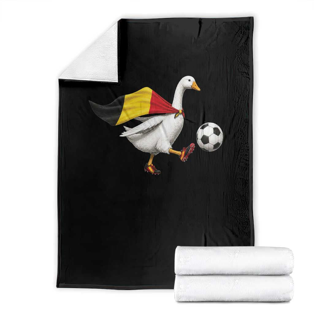 Belgium Soccer Goose Throw Blanket Belgian Flag Patriotic Football Fan Graphic TS10 Black Print Your Wear