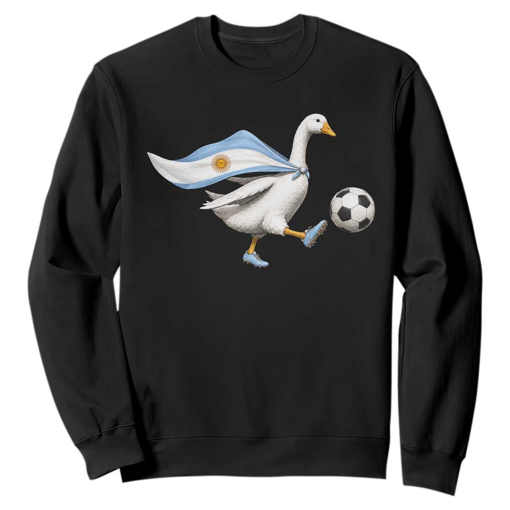 Argentina Soccer Goose Sweatshirt Argentine Flag Patriotic Football Fan Graphic TS10 Black Print Your Wear