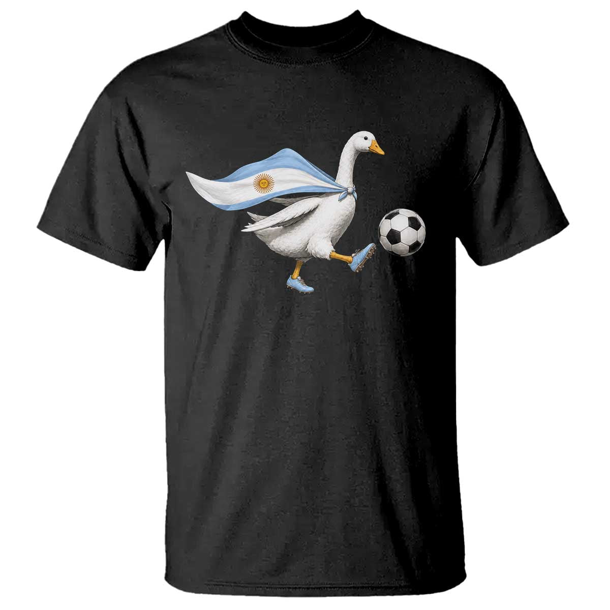 Argentina Soccer Goose T Shirt Argentine Flag Patriotic Football Fan Graphic TS10 Black Print Your Wear