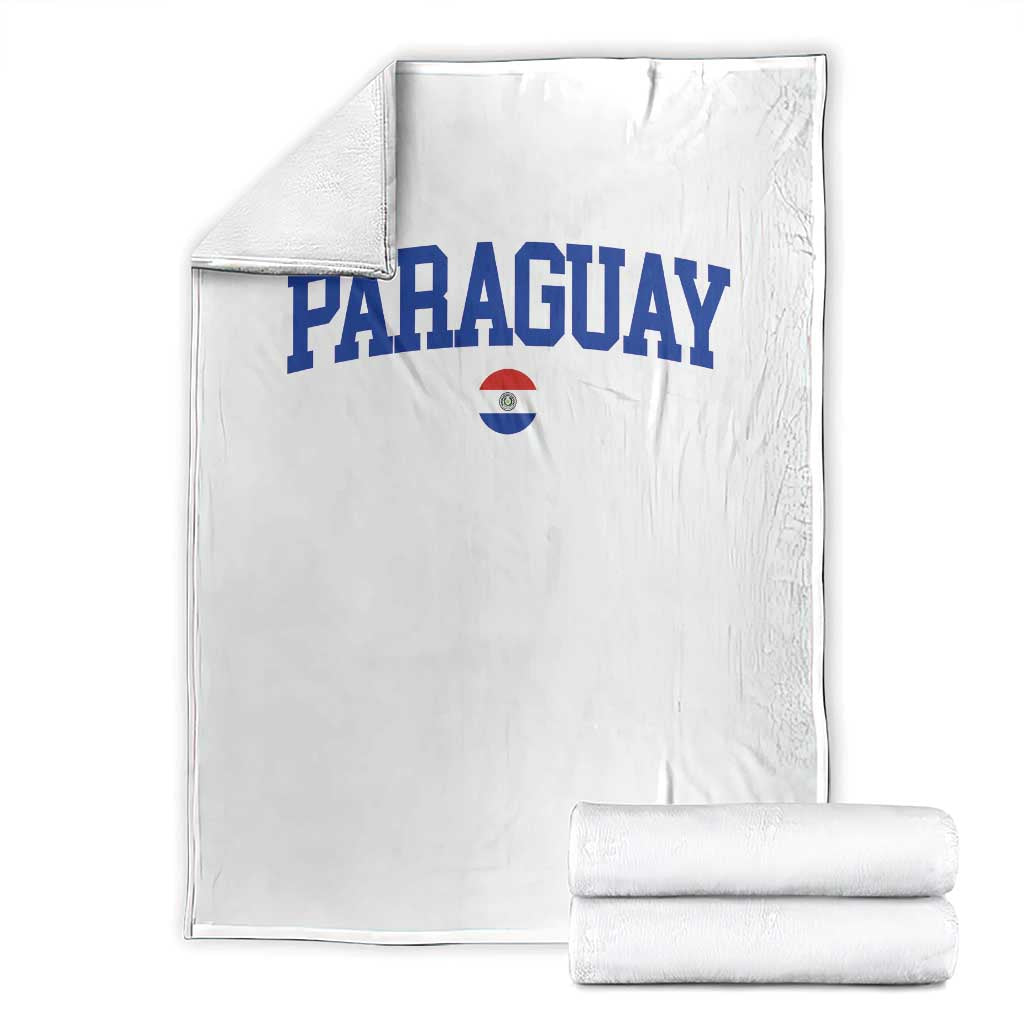 Paraguay Patriotic Flag Throw Blanket Soccer Fan Vintage Varsity Sports National Pride Graphic TS10 White Print Your Wear