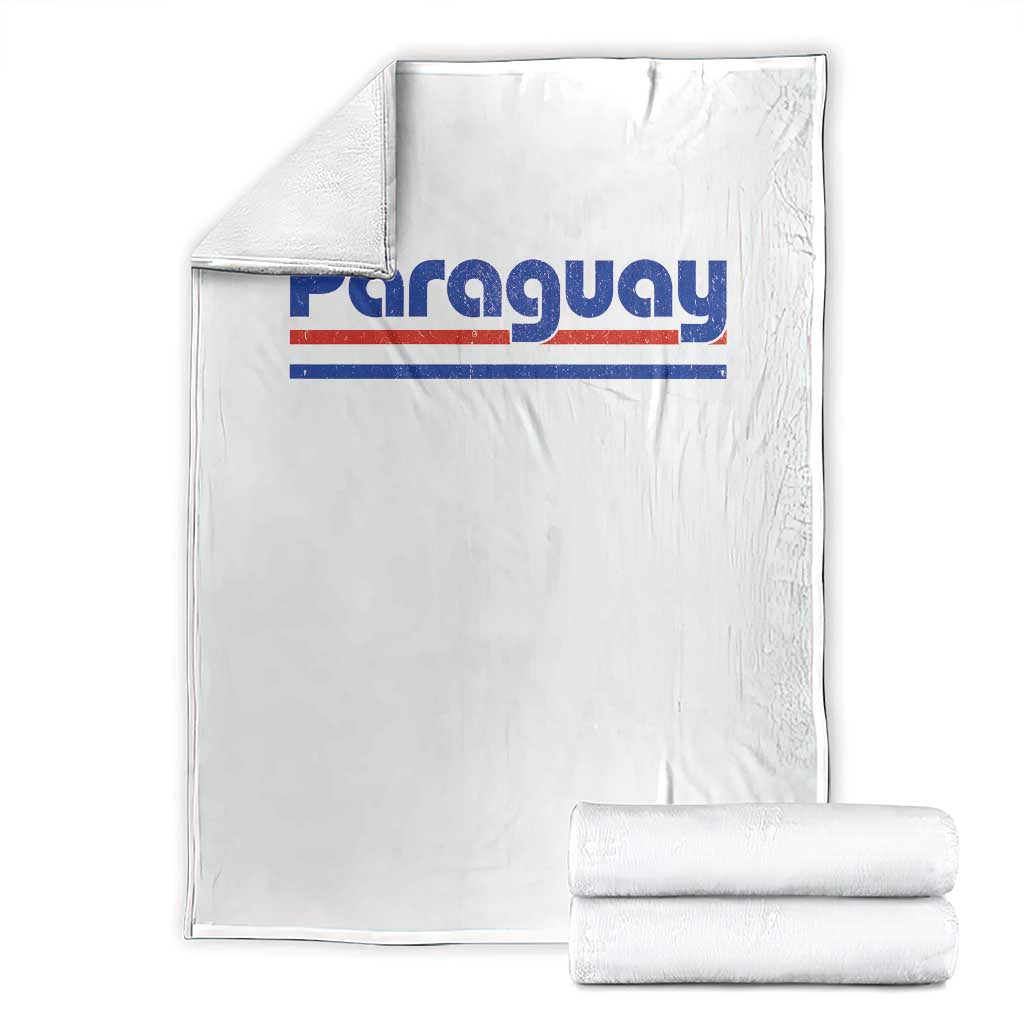 Vintage Paraguay Flag Throw Blanket Retro Stripe Patriotic Paraguayan Pride Graphic TS10 White Print Your Wear